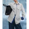 Pedido em Conjunto2026 Primavera Nova Camisa Casual Texturizada com Listras Color-Block e Design que Marca a Cintura para Mulheres