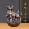 Adornos del zodiaco de palisandro 12, artesanía de madera, regalos, animal 12, signo del zodíaco