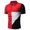Camisa Polo Masculina com Gola Lapela Camisa Polo de Manga Curta para Meninos Estampa Digital Comércio Exterior Casual Camisa Polo com Gola Lapela Combinando Cores