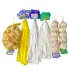 Bolsa de malla para jengibre y ajo de supermercado directo de fábrica, bolsa de malla de plástico para frutas y verduras, bolsa de embalaje de malla para artículos pequeños