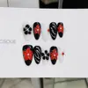 Nai Zi Unhas Usáveis Puramente Feitas à Mão Novo Modelo Outono/Inverno B276 Esculpido Pintado à Mão Estilo Francês Modelo de Exportação Adesivos de Unha Elegantes