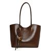 Bolsa tote grande de trabalho para outono e inverno, bolsa tote feminina de grande capacidade, nova bolsa de ombro retrô da moda, bolsa de axila de alta qualidade, 2024