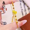 Pulseira de Latão Banhada a Ouro Escama de Dragão Cintilante Cristal de Gelo Cabaça, Pulseira da Moda Versátil Luxo Leve Alta Qualidade Retém a Cor Atacado