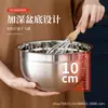 Cuenca de ensalada de acero inoxidable engrosada Daifa transfronteriza, cuenco profundo para batir huevos y cuenco, cuenco para verduras, cuenco para hornear y cocinar, mezcla en frío