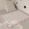 Alfombra de Cachemira con Raya de Lazo para el Hogar, Linda para Sala de Estar, Sofá, Antideslizante, Resistente a la Suciedad, Tapete para Mesa de Café, Manta para Mesita de Noche de Dormitorio