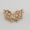 Herrajes Yufeng color cobre fundido retención hoja de bambú conexión porosa colgante diy horquilla antigua adorno para la cabeza material accesorios