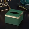 Caixa de Lenços de Luxo Personalizada para Mesa de Centro da Sala de Estar, Porta-Lenços de Couro para Casa, Hotel, Restaurante, com Logotipo