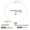 Collar Jieding de Acero de Titanio con Doble Anillo Estilo Europeo y Americano Diseño Nicho Cadena para Suéter Cadena para Clavícula Otoño e Invierno Joyería Popular Transfronteriza para Mujeres