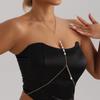 Joias Transfronteiriças Europeias e Americanas, Corrente de Peito e Corrente de Cintura Coloridas de Cristal da Moda e Criativas, Corrente Corporal Sexy para Mulheres Bikini Hot Girl