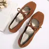 Zapatos planos de piel de oveja con punta fina, zapatos de abuela para mujer, bailarinas, zapatos Mary Jane, estilo retro francés, cuero genuino, zapatos de mujer con suela blanda