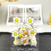 En Stock Bolsas de Regalo con Cierre Autocierre Florales de Cara Sonriente de Mano Empaques para Dulces Bandas Elásticas Scrunchies Joyería Pasador