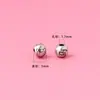 Cuentas Espaciadoras Sólidas del Zodiaco de 5 mm Plata Tailandesa S925 Cuentas de Plata del Conejo del Zodiaco Viejo Cuerda Tejida a Mano Accesorios de Cuentas Sueltas