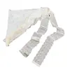 Cortina de Encaje Francés con Sentido de Atmósfera, Bufanda Triangular Versátil para Superponer, Cortina de Falda de Encaje, Pañuelo de Seda, Accesorio de Cinturón, Pañuelo para la Cabeza
