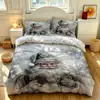 Juego de Cama Navideño Personalizado de Tres Piezas, Fundas de Almohada Cepilladas, Juego de Estampado Digital Transfronterizo de Papá Noel