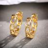 Pendientes nuevos de Cao Shi de estilo europeo y americano en eBay, con cadena lisa, hebilla para la oreja, pendientes con personalidad sencilla, joyería para la oreja
