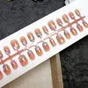 Nuevas Tiras de Uñas Postizas de Alta Venta, Uñas Postizas Coloridas Ojo de Gato Usables, Uñas Postizas Degradadas, Uñas Postizas Usables