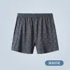 Ropa interior transpirable de algodón puro para hombres de mediana edad y mayores, Calzoncillos tipo bóxer de algodón completo de cintura media-alta, Shorts estampados de talla grande para hombres