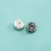 Cuentas espaciadoras de plata de ley S925, cuentas espaciadoras con forma de disco de corazón facetado, pulsera o collar de cuerda trenzada hecho a mano para DIY, cuentas sueltas irregulares