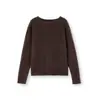 Loja Oficial Dan Nong de Xangai / Suéter de Pelúcia Fina Lã de Ovelha + Caxemira Camada Base Camisa Feminina Estilo Outono Inverno Interna