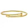 Pulsera de acero de titanio más vendida transfronteriza para mujeres europeas y americanas, chapada al vacío en oro de 18 quilates, no se decolora, pulsera de acero inoxidable de moda
