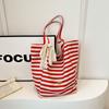 Bolsa Tote de Gran Capacidad, Bolso Grande de Lona Casual Simple y Versátil para Mujer, Nuevo Estilo Verano 2026 Bolso de Hombro para Estudiante Universitario