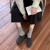 Pantuflas de Fieltro con Lunares Retro 2026 con Felpa para Mujer, para Usar al Aire Libre, Suela Gruesa, Cálidas, Casuales, Slip-on Perezosas, Puntera Cerrada, de Algodón