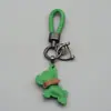 Estoque transfronteiriço chaveiro fofo de carro de briga de mini método pingente de cachorro de couro corda trançada chaveiro anti-perda