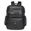 Mochilas Personalizadas de Couro Genuíno, Série Leve, Mochilas de Couro Oleado e Encerado, Mochilas Casuais Unisex Estilo Coreano, Fábrica