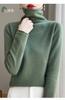 Suéter de lana con cuello alto para mujer, otoño e invierno, elegante, de punto fino con interior elegante y mangas largas.