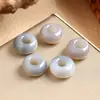 Ábaco de Piedra Natural Cuentas de Agujero Grande 8*14mm Cristal Blanco Cristal Rosa Cuentas Planas Accesorios para Joyería Piedras Semipreciosas