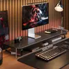 Soporte para monitor de computadora de escritorio, estante, organizador de escritorio y soporte extendido para laptop para sala de e-sports
