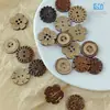 Botones Naturales de Coco Materiales Hechos a Mano para Manualidades Botones Decorativos para Camisa Suéter Accesorios para el Cabello Bolsas de Tela Hechas a Mano Accesorios