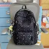 Mochila Estampada Céu Estrelado Azul Claro Sal Marinho Sonhador, Refrescante e Suave, Atmosfera de Verão, Perfeita para Saídas com Amigas
