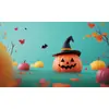 Tapiz de Calabaza de Halloween Transfronterizo Decoración de Pared para Dormitorio Sala de Estar Tela de Fondo Ambiente Festivo Decoración de Escenario Personalización