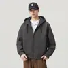 Otoño/Invierno 2026 Nueva Marca de Moda Estilo Americano Chaqueta con Capucha de Algodón Lavado Vintage para Hombre, Corte Holgado Versátil Abrigo para Viajes al Trabajo Venta al por Mayor