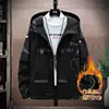 Jaqueta com capuz estampada masculina moderna plus size, casaco esportivo corta-vento oversized para primavera e outono, blusa leve