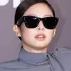 Gafas de Sol Estilo Jennie, Montura Gruesa, Gafas de Sol de Montura Cuadrada Grande, Gafas de Sol Anti-UV, Forma Cóncava para Hombres y Mujeres