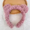 Diadema de felpa antideslizante para mujer, diadema para el pelo, accesorios para el pelo, máscara facial de dibujos animados linda nueva