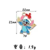 Animación de Dibujos Animados Stitch DIY Accesorios de Joyería Coreana K Oro Esmalte de Gota Aleación Colgante Pequeño Pendientes Colgante