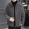 Jaqueta Casual Juvenil Elegante de Lã de Cordeiro Grossa e Quente - Tamanho Grande, Corte Solto - Outono e Inverno - Para Exportação e Dropshipping