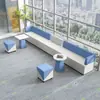 Canto Sofá Criativo Recepção de Escritório Área de Lounge Cabine Sofá de Negociação Mesa de Centro Simples Moderna