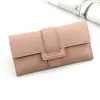 Venta al por mayor de fábrica nueva billetera coreana para mujer larga moda hebilla billetera triple bolso de mano para mujer monedero