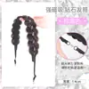 Diadema para Peluca con Pedrería Brillante Integrada, Accesorio para el Cabello Trenzado de Espina de Pescado y Perlas para Cubrir la Raya del Cabello y Añadir Volumen
