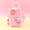 Minibolsa de Ombro de Praia com Zíper, Bolsa de Mão Infantil Fashion, Bolsa DIY Feita à Mão, Bolsa Furada de Desenho Animado Litorânea