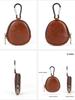 Monedero retro de cuero pequeño y lindo, multifuncional, bolsa para audífonos, mini cartera con cremallera al por mayor