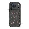 Funda de teléfono rosa con enredadera floral más vendida transfronteriza, funda de silicona mate para iPhone 17, funda protectora para mujer Apple 16