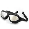 Gafas de Natación Antivaho Galvanizadas de Marco Grande para Adultos Gafas de Natación de Silicona con Gafas de Natación de una Sola Pieza Protección Ocular de Moda