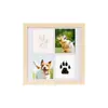 Marco de Foto Conmemorativo de Arcilla con Almohadilla de Tinta para Huellas de Mano y Pie de Mascota Bebé Pareja Gato y Perro Hecho a Mano Transfronterizo