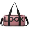 Nueva Bolsa de Viaje para Mujer, Bolsa Deportiva de Yoga Repelente al Agua, Bolso de Fitness con Letras de Moda Estilo Coreano, Bolsa de Equipaje para Viajes de Negocios de Corta Distancia
