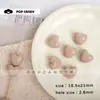 Cuentas Acrílicas de Color Natural en Forma de Corazón con Agujero Recto para Cadenas de Teléfono y Llaveros DIY, Cuentas Sueltas que No se Desvanecen